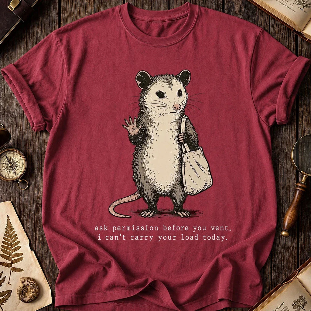 Ask First Possum T-Shirt product image 5