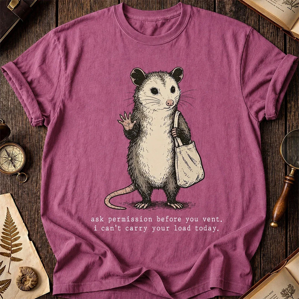 Ask First Possum T-Shirt product image 3