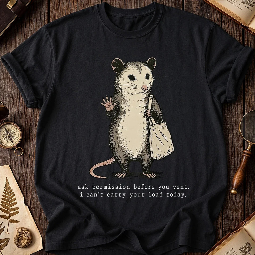 Ask First Possum T-Shirt product image 2