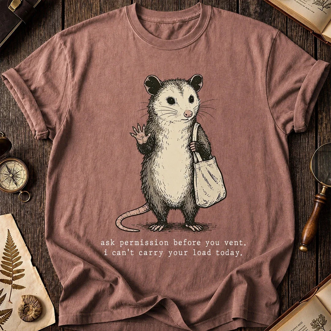 Ask First Possum T-Shirt product image 8