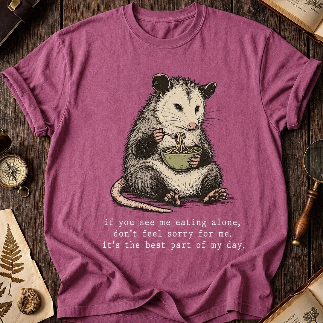 Eating Alone Possum T-Shirt product image 3